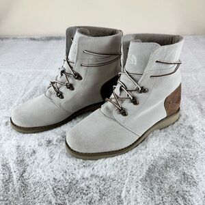 The north face ballard lace II boots woman’s size 8.5 light gray doeskin hiking